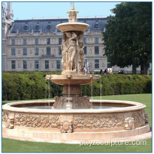 Escultura de mão de travertino de fontes de água ao ar livre